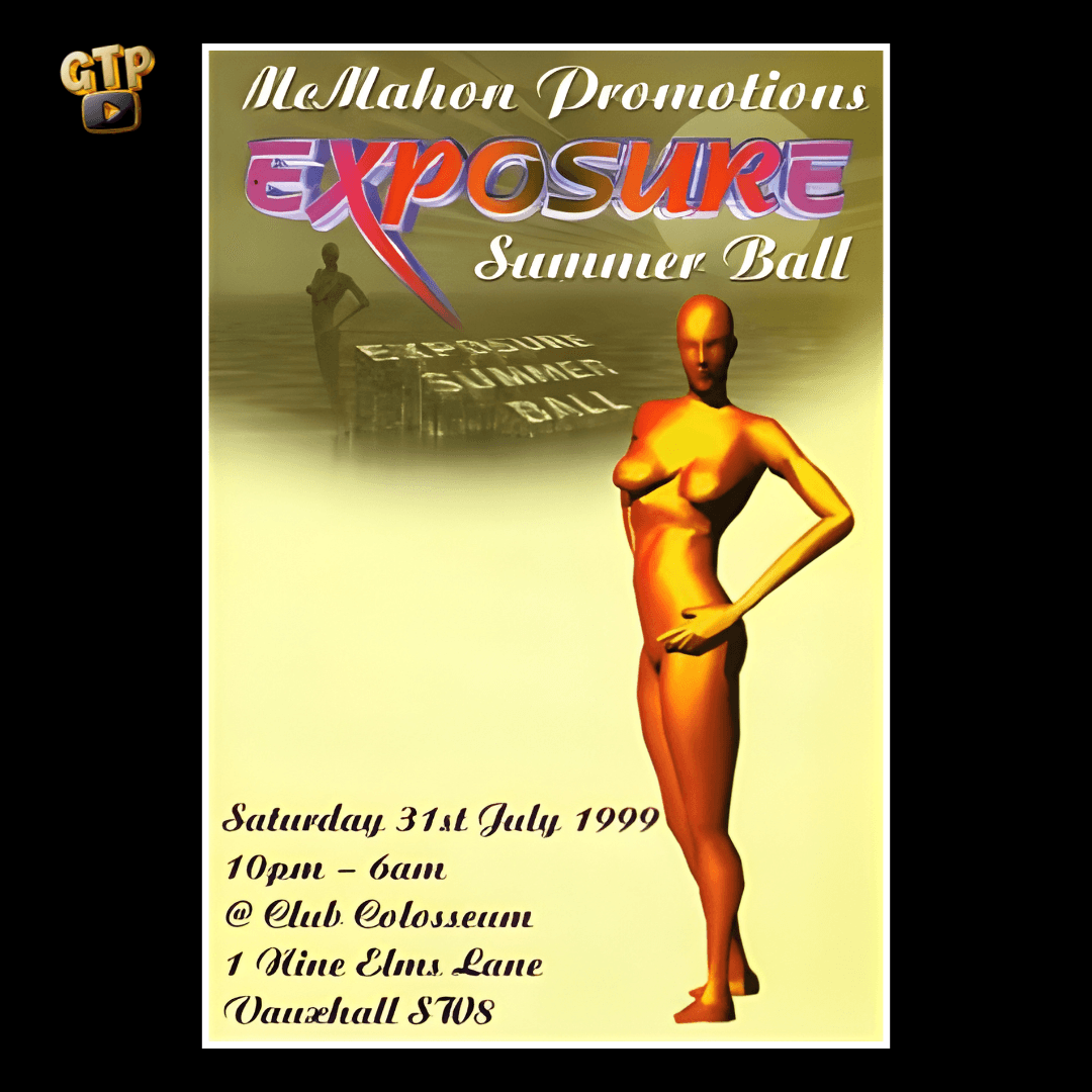 EXPOSURE - Summer Ball - Club Colosseum - Saturday 31st July 1999 - UK Garage event flyer featuring McMahon Promotions